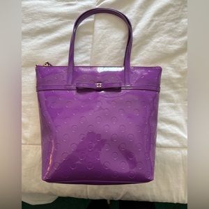 Kate Spade Purple Patent Small Tote Handbag, NWT